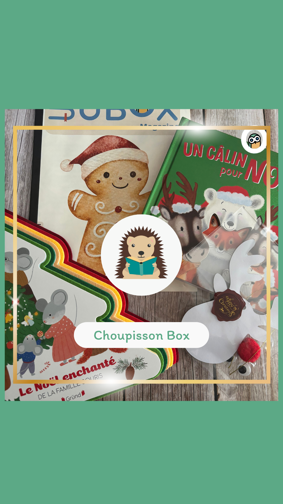 "Box de Noël 0-3 ans Bubox : 2 livres et activités d’éveil pour un Noël magique avec bébé. Édition limitée, disponible jusqu’à épuisement des stocks."