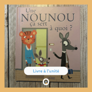 Nounou, à quoi ça sert?  Katou, un petit kangourou, ne veut pas quitter son papa, pour aller chez sa nourrice, il pleure, il crie. Mais petit à petit il va découvrir qu’avec sa nounou il fait plein de choses : il va au parc, il joue avec d’autres enfants, il fait même des câlins.