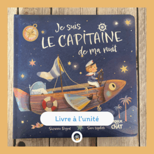 Je suis le capitaine de ma nuit  Les premières histoires tendres dans un format adapté aux tout-petits. Il est temps d'aller se coucher, la croisière de la nuit va bientôt débuter...Un album qui ressemble à un voyage... Un texte poétique et amusant porté par les douces illustrations de Sara Ugolotti pour enchanter le moment de la mise au lit et en faire un temps de calme et de sérénité.