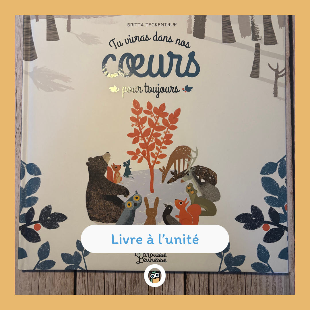 Tu vivras dans nos cœurs pour toujours est un texte d'une incroyable délicatesse pour évoquer avec les petits, de façon imagée et poétique, la disparition d'un être cher…