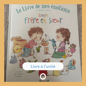 Le livre des Emotions - Frères et Sœurs est une histoire sur les émotions autour des relations entre frères et sœurs pour les plus petits.