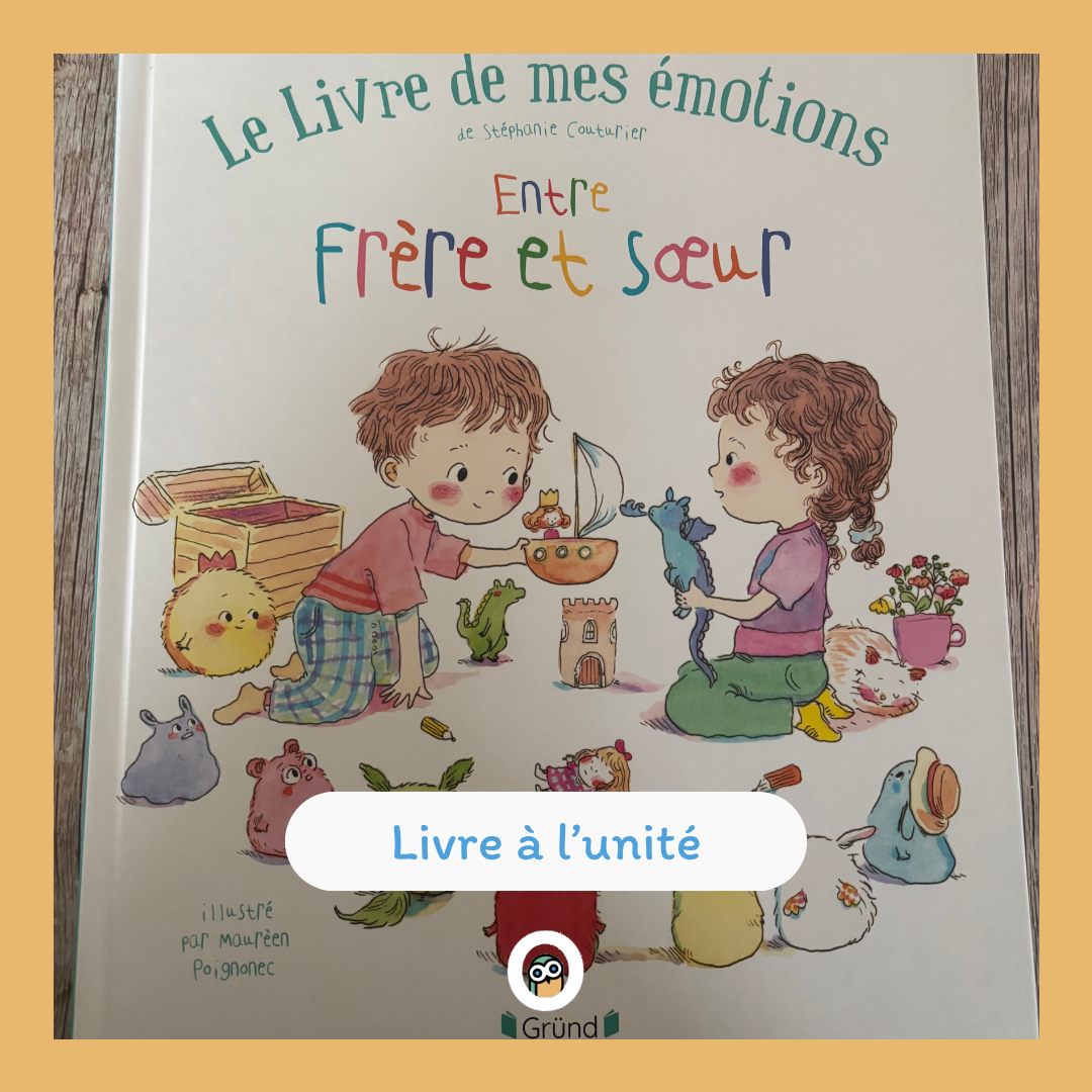 Le livre des Emotions - Frères et Sœurs est une histoire sur les émotions autour des relations entre frères et sœurs pour les plus petits.