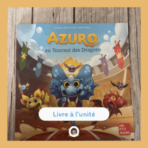Azuro - Au tournoi des dragons La nouvelle aventure fantastique d'Azuro, le dragon bleu.  Au royaume d'Azuro, un important événement se prépare : le Tournoi des Dragons ! Des quatre coins du Royaume arrivent les participants pour tenter de remporter la Flamme d'or. Azuro, Vermillon et Oria parviendront ils à vaincre les dragons des Neiges et gagner le tournoi ?