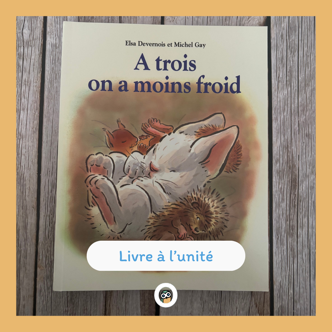 A 3, on a moins froid C'est l'hiver, il fait très froid, et le chauffage ne marche plus chez Kipic, le hérisson, ni chez Casse-Noisette, l'écureuil. Heureusement qu'il y a Touffu, le lapin angora!