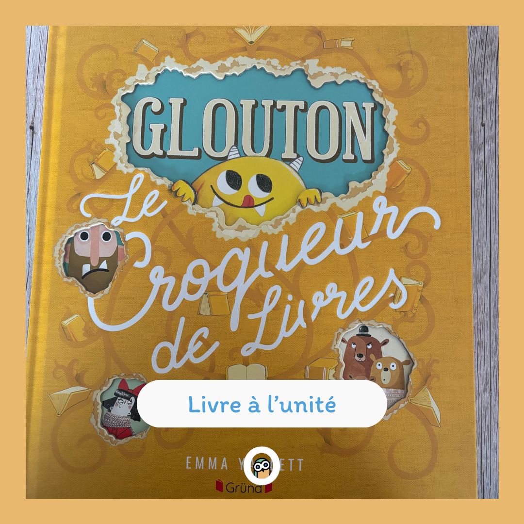 Glouton - Le Croqueur de livres est un album plein d'humour qui revisite les contes de fées ! A découvrir à partir de 3 ans.